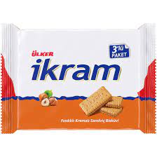 İkram Kremalı Bisküvi Fındıklı 3'lü