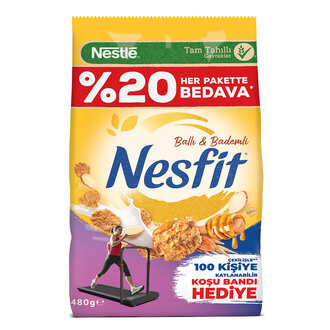 Nestle Nesfit Ballı Bademli Mısır gevreği 480 gr.