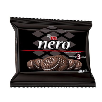 Eti Nero Kakaolu Bisküvi 3'lü Paket 3*100 gr.