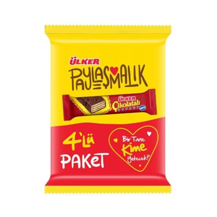 Ülker Çikolatalı Gofret 4'lü Paket 144 gr.