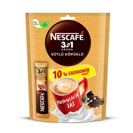 Nescafe 3'ü1 Arada Sütlü Köpüklü 10'lu Paket