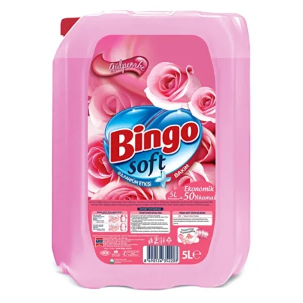 Bingo Soft Gülpembe Çamaşır Yumuşatıcı 5 lt