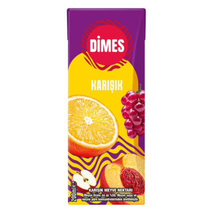 Dimes Karışık Aromalı Meyve Suyu 200 ml.